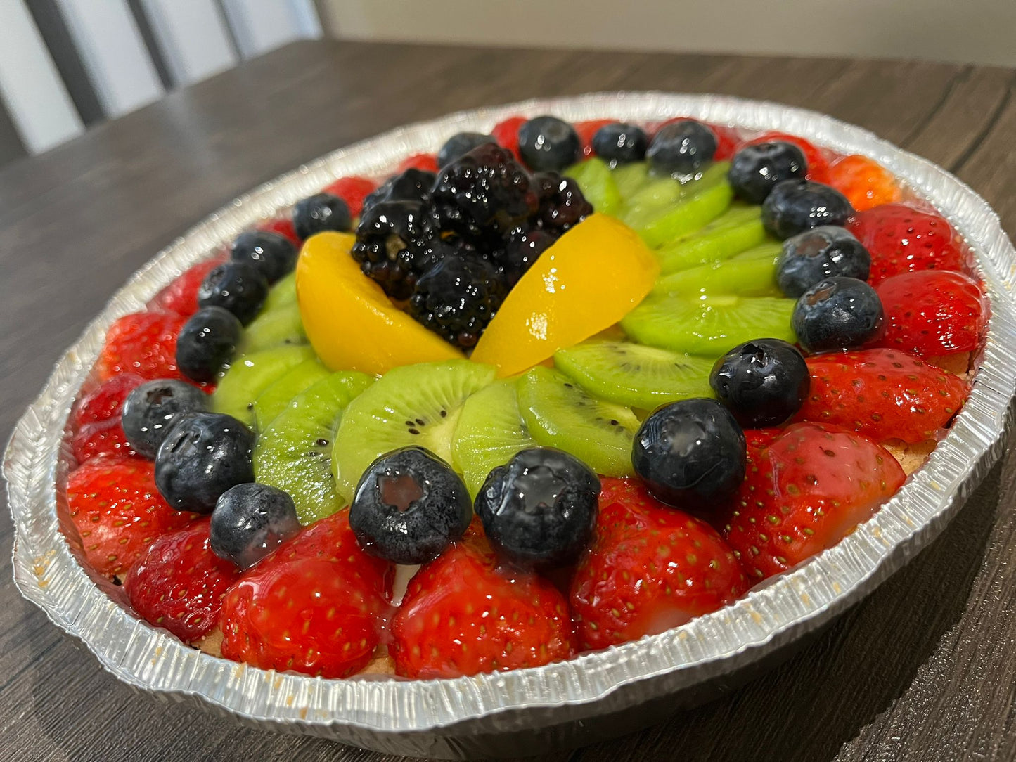 Tarta de frutas de estación