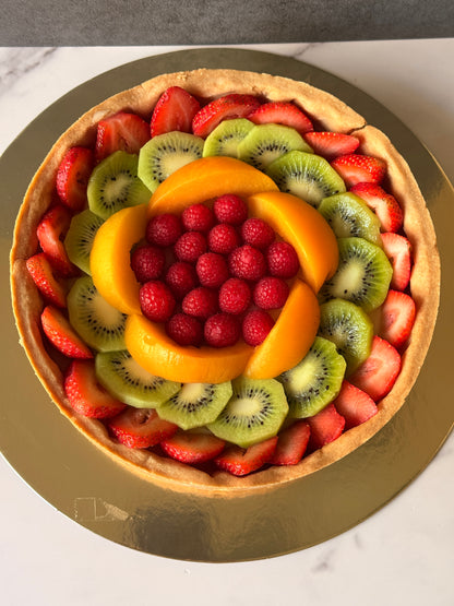 Tarta de frutas de estación