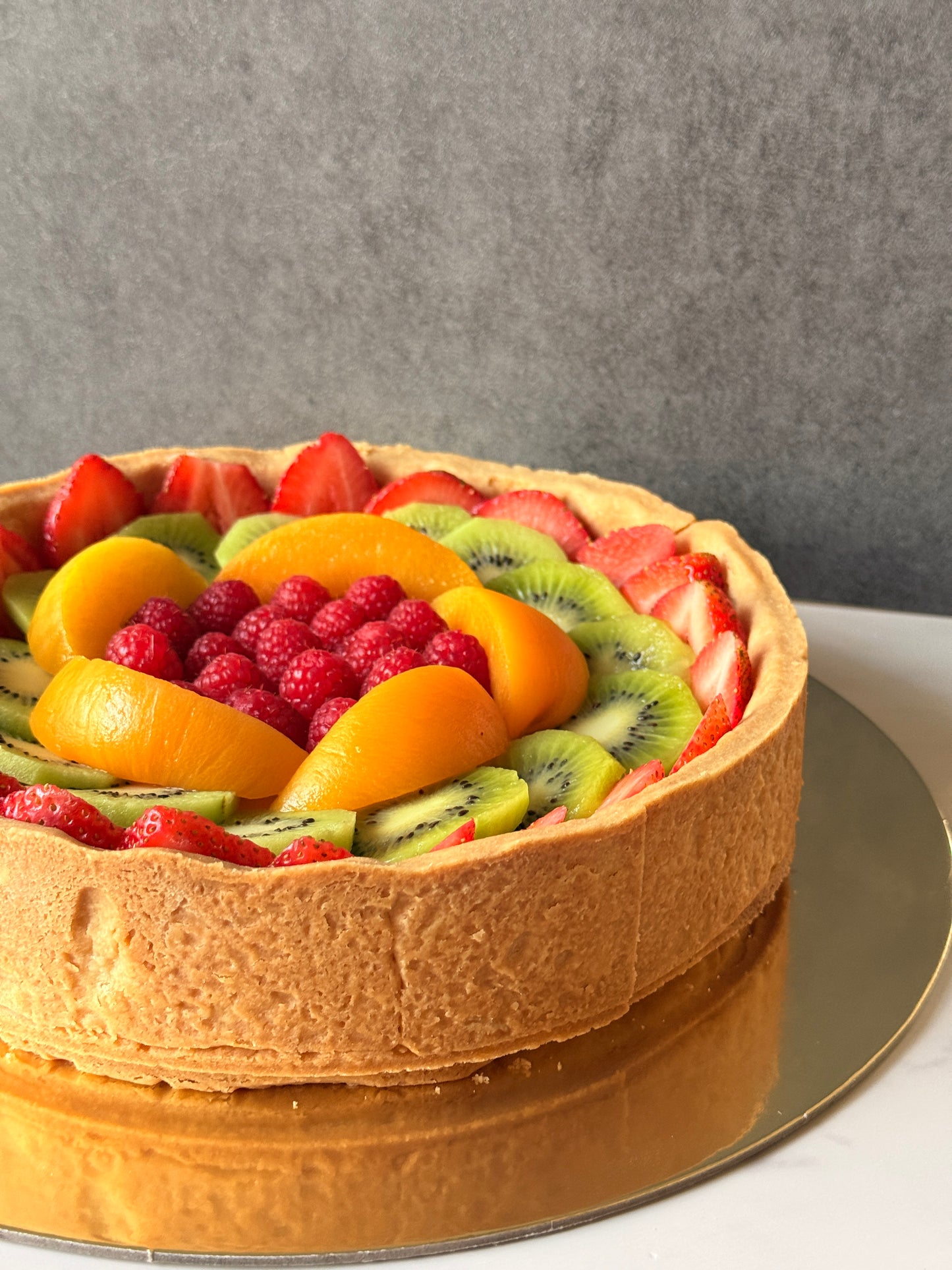 Tarta de frutas de estación